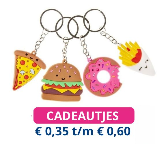 Uitdeelcadeautjes van 30 tot 55 cent, betaalbare traktatiecadeautjes