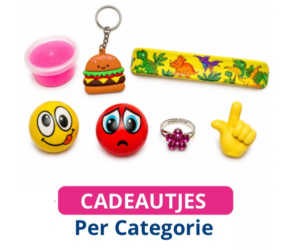 Uitdeelcadeautjes per categorie, overzicht van traktatiecadeautjes
