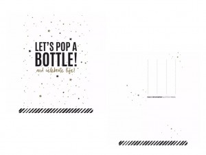 Ansichtkaart Let’s pop a Bottle