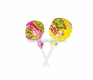 Snoep: Fruit Lolly Rond 8 gram