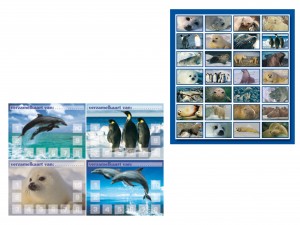 4x beloningskaart Zeedieren + stickervel 