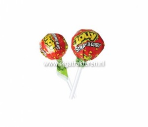 Aardbei lolly