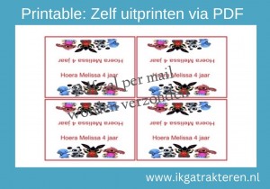 Printable Snoepzak Label Bing