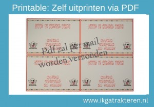 Printable Snoepzak label Spook