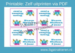 Printable Snoepzak label Fall Guys