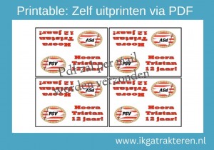 Printable Snoepzak label psv