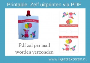 Printable Knijpfruit Peppa Big Traktatie 