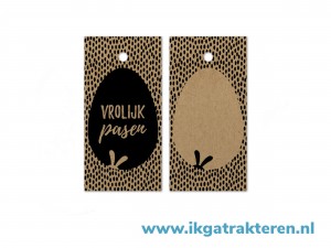 Cadeaukaartje Vrolijk Pasen 8 x 4 cm