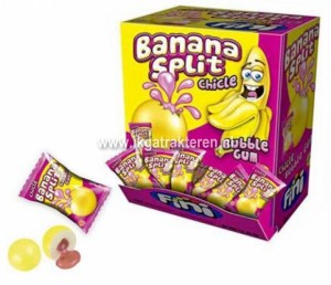 Snoep: Kauwgum Banana Split