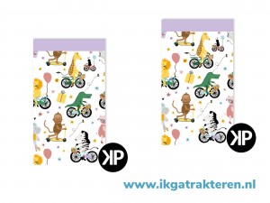 Cadeauzakje Dieren op fiets