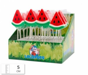 Snoep: Mini Pops Watermelon