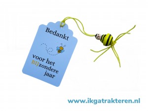 Cadeaulabel Bedankt voor het bijzondere jaar