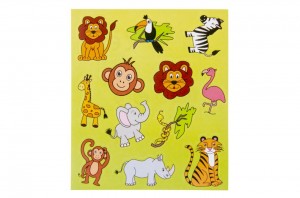 Stickervel Jungle Dieren