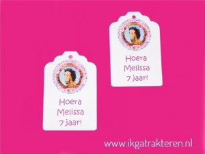 Paard Kaartje / Label 6,8 cm met Tekst