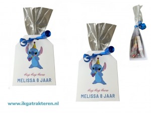 Cadeauzakje Stitch met Persoonlijke tekst