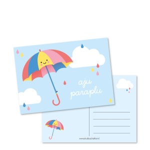 Ansichtkaart Aju Paraplu