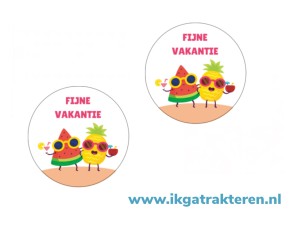 Sticker Fijne Vakantie