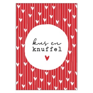 Ansichtkaart Kus en Knuffel