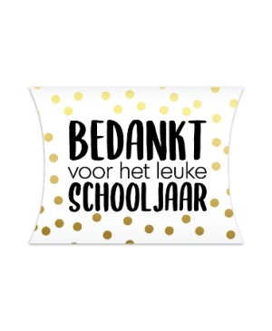 Gondeldoosje Bedankt voor het leuke schooljaar Stippen