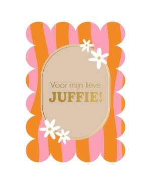 Ansichtkaart Voor mijn lieve juffie