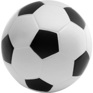 Squeezy stress voetbal zwart wit 6 cm
