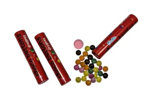 Snoep: Rol met Chocolade dragees 25 gram