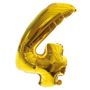 Ballon cijfer 4 - 80 cm
