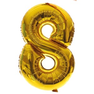 Ballon cijfer 8 - 80 cm