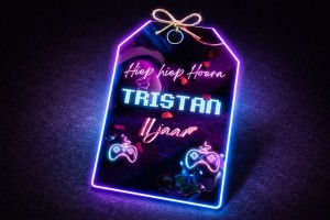 Gepersonaliseerde traktatielabels Gaming met naam en Leeftijd