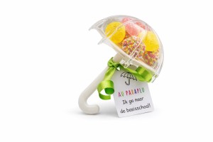 Aju paraplu / Afscheidstraktatie figuur