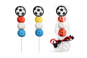 Voetbal Spekspies in clubkleuren – zelfmaak traktatie