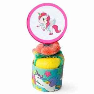 Eenhoorn Traktatie Snoeptaart + Klaparmband (per gebakje)