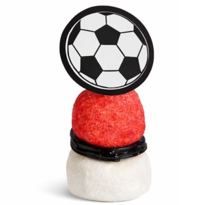 Voetbal Traktatie Snoeptaart rood wit – zelfmaak spekgebakje (per stuk)