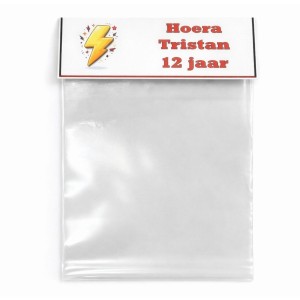 Monsters vangen Traktatie Zakje met label met tekst