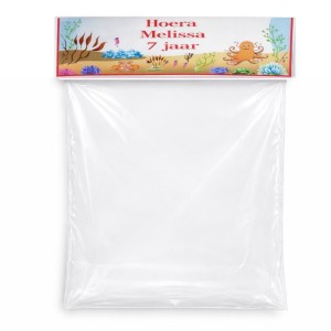 Zee Traktatie zakje met label met tekst