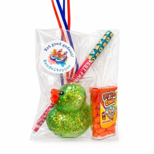 Vierdaagse Squishy Eend Cadeautje – Met Snoep & Uitwisbare Balpen