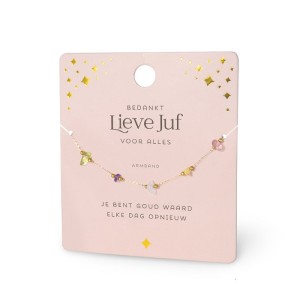Juffencadeautje - Edelsteen Armband voor de Liefste Juf
