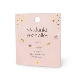 Bedankt voor Alles Edelsteen Armband