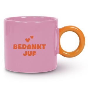 Beker Bedankt Juf Roze