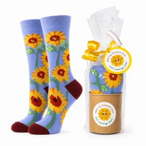 Zonnebloem Sokken Cadeautje | Bedankt voor het Zonnige Jaar