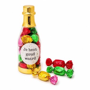 Champagneflesje Goud Je bent Goud Waard
