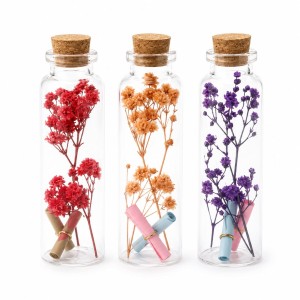 Buisje met droogbloemen 9 cm