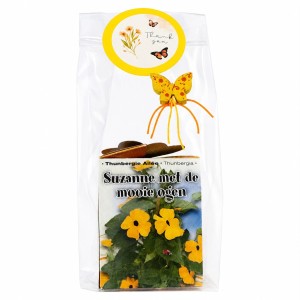Bloemzaadjes bedankje ‘Suzanne met de mooie ogen’ met vlinder