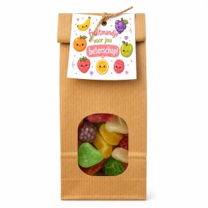 Fruitmandje Beterschap – Snoepcadeau 150 gram