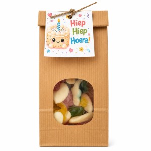 Hiep Hiep Hoera Snoepcadeau – 150 gram Snoep