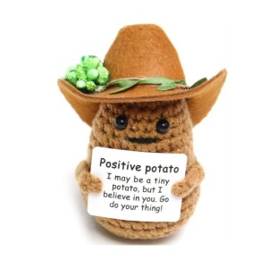 Positieve Aardappel Cowboy Gehaakt 9 cm