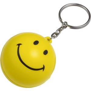 Smiley Sleutelhanger Geel – Vrolijk Uitdeelcadeautje