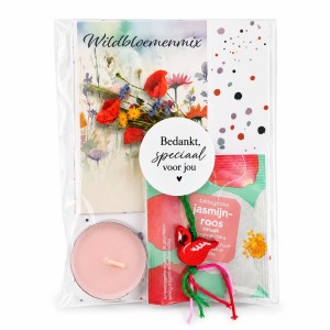 Bedankt Speciaal Voor Jou Cadeautje met Wildbloemen
