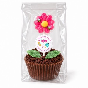 Bloem cupcake traktatie – DIY-set met bloemlolly