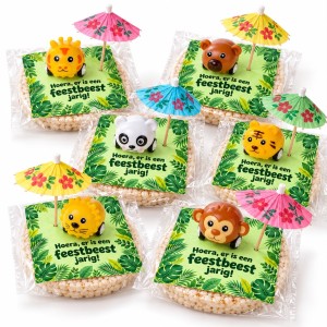 Jungle rijstwafel traktatie – DIY-set Feestbeest